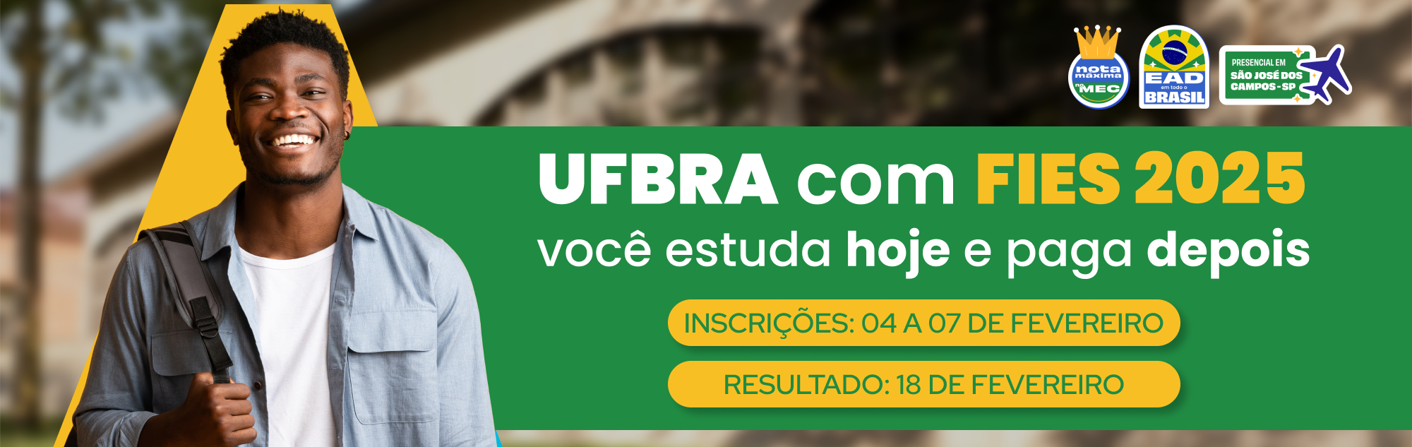 Banner LP com datas Banner LP com datas